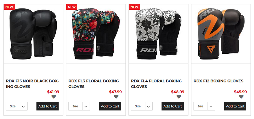 floral boxing gloves