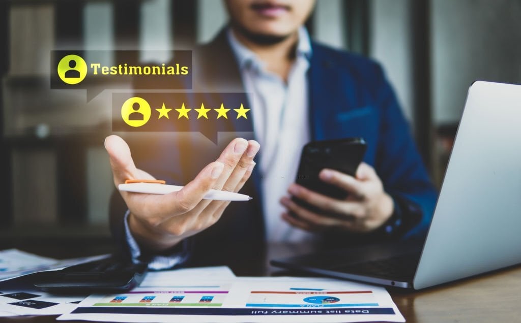 Providing customer testimonials