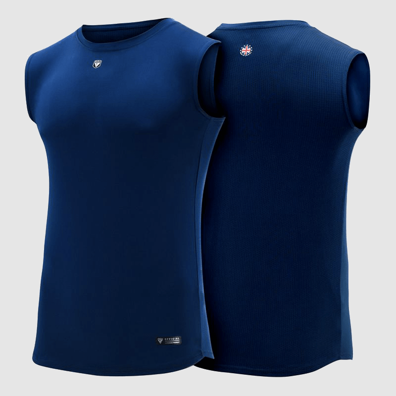 Vente en gros de maillots sans manches en polyester de haute qualité en bleu Fabricant et fournisseur Royaume-Uni Europe USA