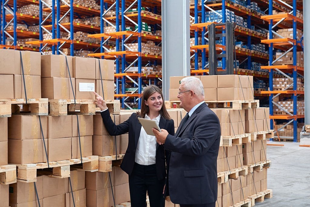 inspecting products in a warehouse