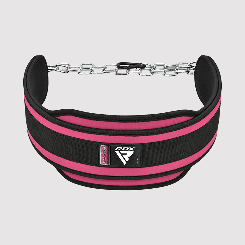 Wholesale Pink Weight Training Dipping Belt Made of Nylon with Chain Bulk Supplier & Manufacturer UK Europe USA