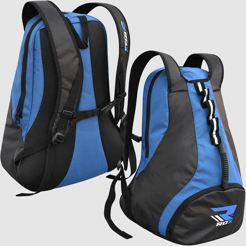 Wholesale Gym Kit Backpack Bag with Shoe Compartment Blue & Black Manufacturer Bulk Supplier UK Europe USA